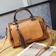 2025 spring new Korean version easy to match retro shoulder crossbody Boston pillow bag ladies handbag tassel bag