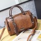 2025 spring new Korean version easy to match retro shoulder crossbody Boston pillow bag ladies handbag tassel bag