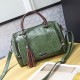 2025 spring new Korean version easy to match retro shoulder crossbody Boston pillow bag ladies handbag tassel bag