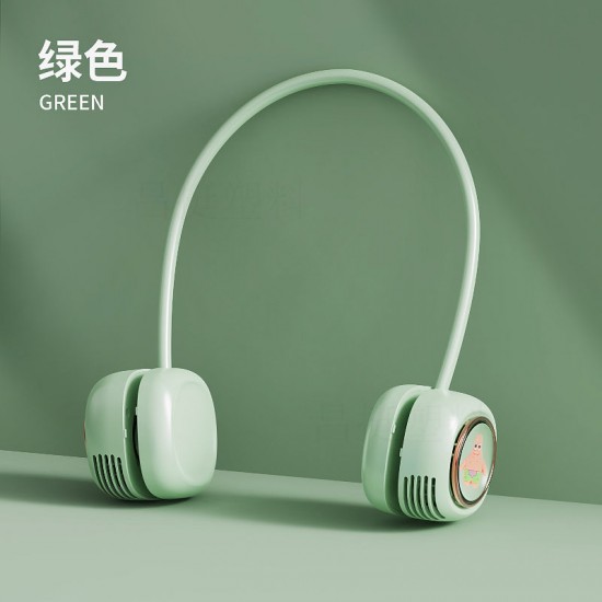 Brushless motor hanging neck fan portable small lazy neck leafless mini fan silent charging