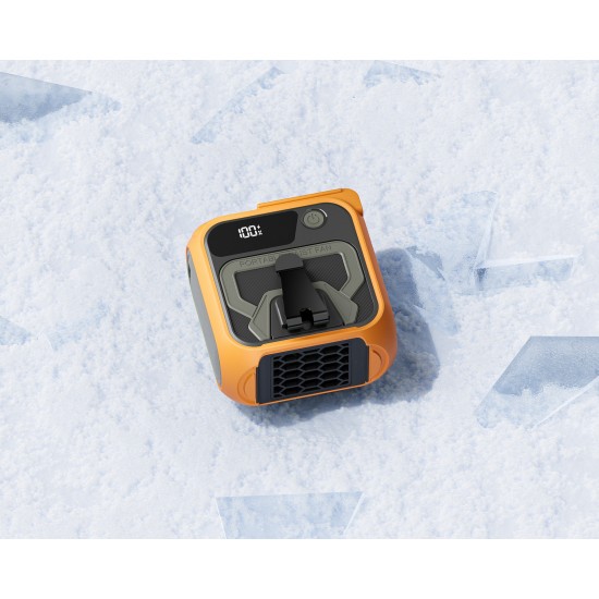 Cross-border 2025 new outdoor 100-speed high-speed turbine waist hanging fan digital display large-capacity power bank lighting