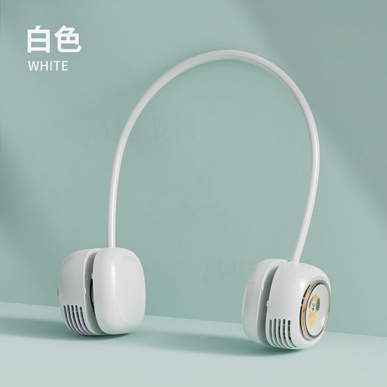 Brushless motor hanging neck fan portable small lazy neck leafless mini fan silent charging