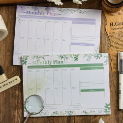 Flower Language Fantasy Student Study Schedule Book Amazon creative stationery notepad plan book