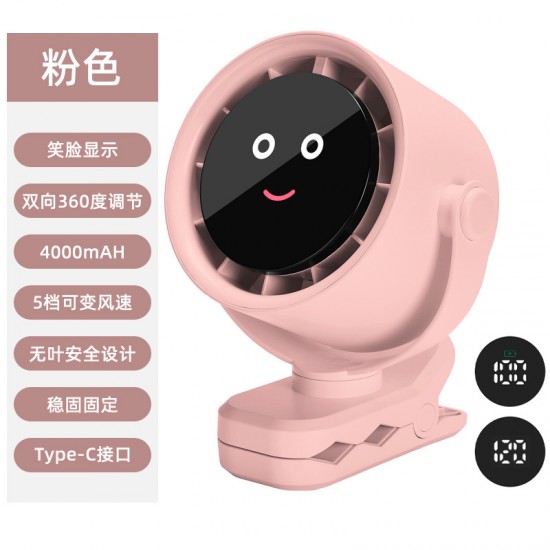 2025 cross-border wall-mounted usb clip fan mini portable charging desktop student dormitory small fan clip fan