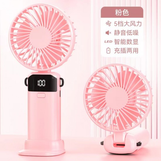 New cross-border small fan handheld foldable neck hanging desktop aromatherapy stand portable USB small fan wholesale