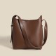 2025 summer new commuter bags for women, Korean style, simple and easy to wear, single shoulder bucket bag, large capacity, fashionable crossbody tote bag