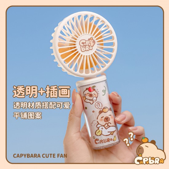 2025usb charging mini Capybara handheld small fan Douyin small sweet potato same student creative gift