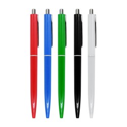 hot selling color pen 0.7mm push medium oil pen ballpoint pen with blue ink