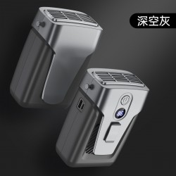 12000mAh outdoor waist hanging fan construction site portable high wind leafless hanging neck fan portable small fan