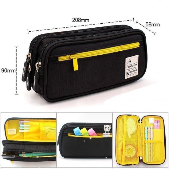 Large Capacity Pencil Case Stationery Cute Boys Girls Gift P