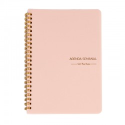 A5 plan book, Spanish coil book, frosted transparent PP notebook, simple notebook for students, cross-border foreign trade