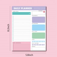 Amazon English daily weekly and monthly tearable simple ins style self-discipline schedule time management plan note book