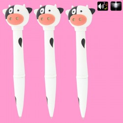 Stationery supplies sound and light cow electronic pen office supplies cartoon pen durable