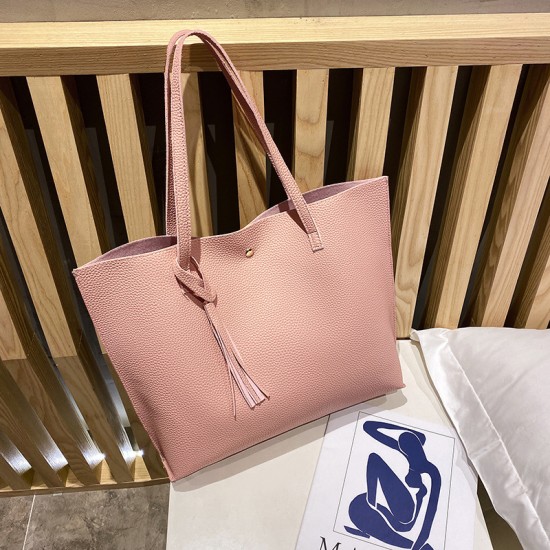 2025 Spring Summer new large capacity simple tote bag large bag for women fresh fashion shoulder bag shopping bag commuter bag