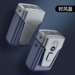 12000mAh outdoor waist hanging fan construction site portable high wind leafless hanging neck fan portable small fan