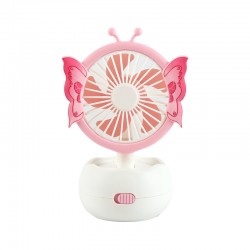Cross-border new desktop multi-angle adjustable mini portable USB charging silent cartoon butterfly small fan