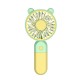 2024 cross-border USB small fan handheld rechargeable mini cartoon with stand desktop electric fan can be printed with logo