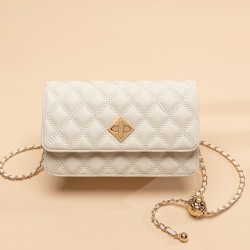 Fashionable diamond chain bag for women, Korean style, easy 2025 Spring and Summer New Single Shoulder Crossbody Lock Small Square Bag Trend