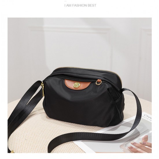 2025 summer new Oxford cloth women's bag, simple and easy to wear commuter bag, large capacity, one-shoulder crossbody nylon canvas bag