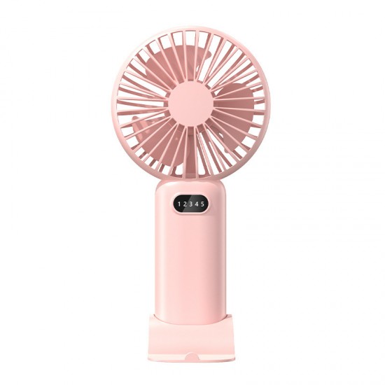 New USB mini handheld fan portable customized logo customized employee gift desktop silent five-speed wind speed