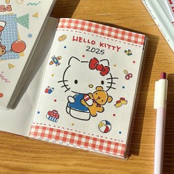 2025 Hello Kitty Schedule Book Cute Illustration A6 Weekly Plan Book Student Diary Notebook