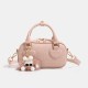 autumn and winter new trendy female sweet solid color pillow bag handbag female cute new work small handbag crossbody bag