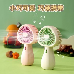 2024 new mini electric fan USB charging handheld fan Fan mushroom portable camping cross-border logo gift