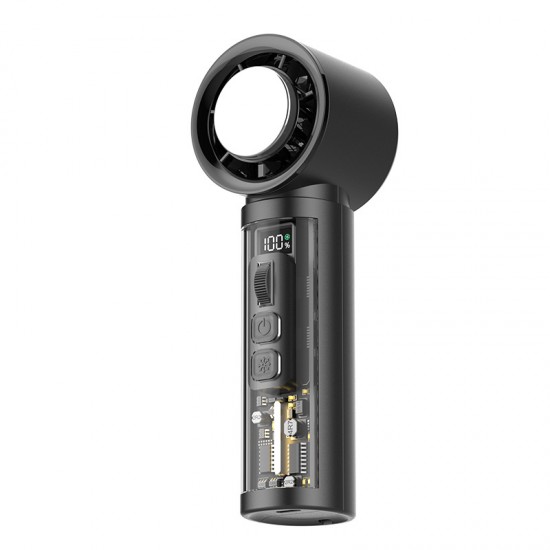 2025 cross-border new fan usb charging handheld high speed turbine fan mini portable ice cooling fan