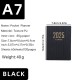 Available 2025 A7 English planner portable mini cross-border schedule 365-day daily planner small book