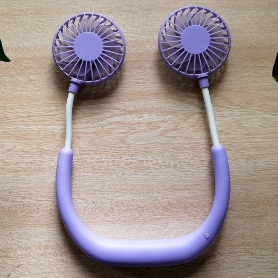 Neck hanging fan of the first generation lazy USB charging clearance mixed color wholesale