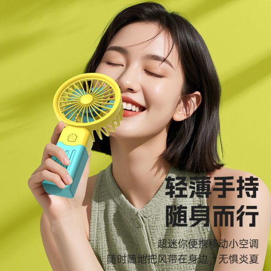 Source manufacturer new macaron USB handheld desktop fan n small fan high wind silent pocket portable wholesale