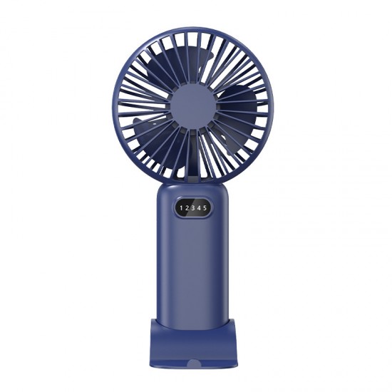 New USB mini handheld fan portable customized logo customized employee gift desktop silent five-speed wind speed