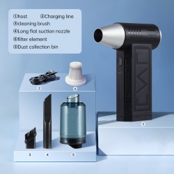 Cross-border high-speed turbine 10,000-rpm brushless motor, violent fan, dust removal, super strong fan, handheld fan for camping