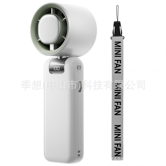 Ji Xiang 2025 new high-speed powerful handheld fan cold wind cooling mini violent fan turbine hanging neck fan