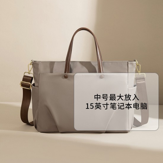 Laptop bag, ladies' handbag, large capacity briefcase, single shoulder crossbody tote bag, business trip commuter liner bag