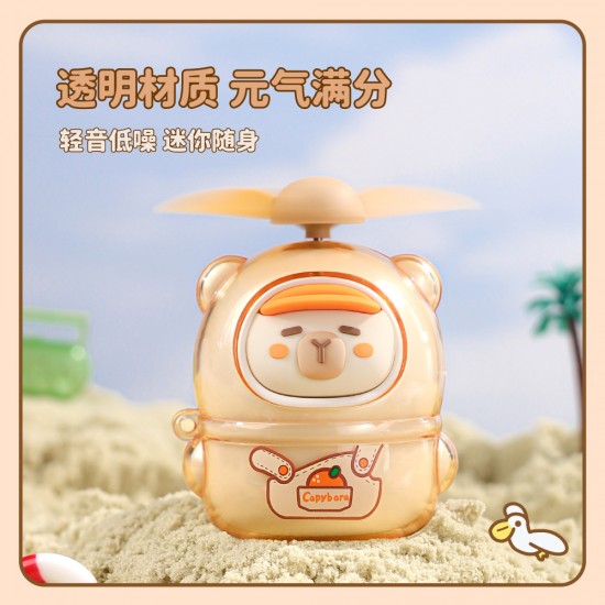 2025usb charging mini Capybara handheld small fan Douyin small sweet potato same student creative gift