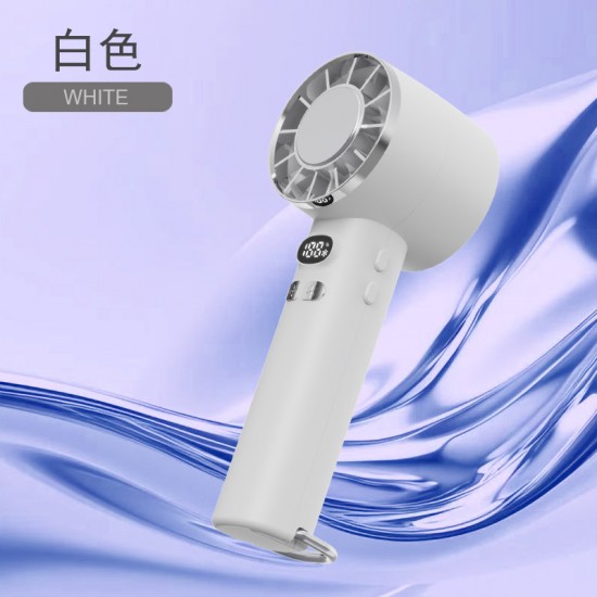 New cross-border hot-selling ice high-speed handheld fan USB charging digital display portable violent turbine outdoor fan