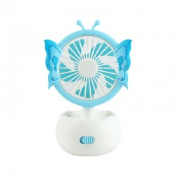 Cross-border new desktop multi-angle adjustable mini portable USB charging silent cartoon butterfly small fan